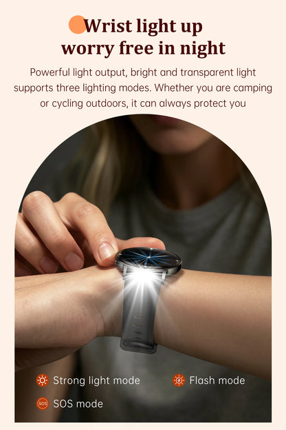 2026 durable women's new smartwatch with 1.32-inch AMOLED screen, language assistant, sports and health functions, women's watch