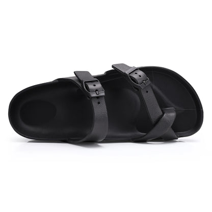 Shevalues Casual Women's Sandals With Arch Support Anti-slip Fashion New Slides Soft Sole Beach Slippers With Adjustable Buckle