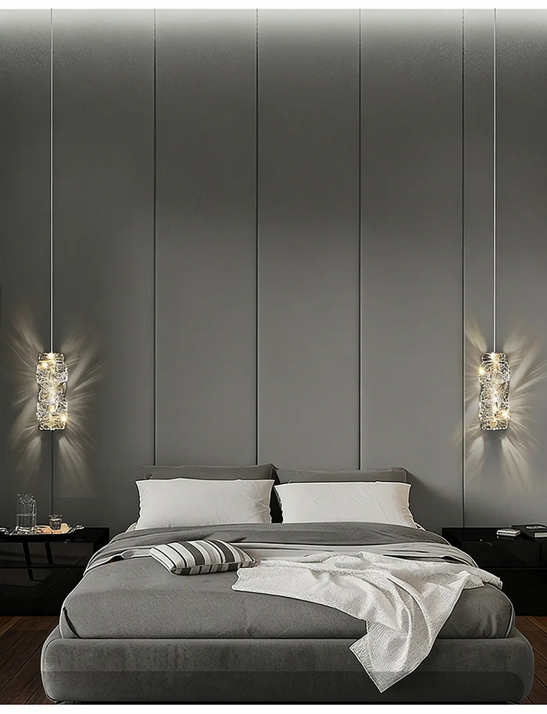 Luxury K9 Crystal Chandelier Dimmable Ceiling LED Pendant Lights Home Living Room Bedroom Indoor Atmosphere Decorative Lighting