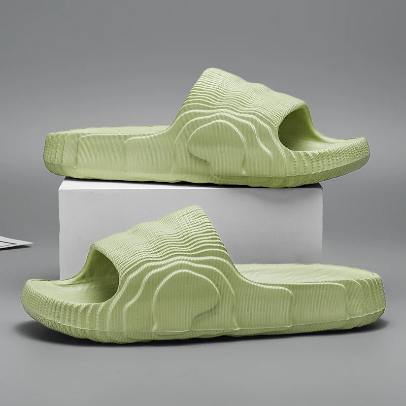 Summer Lightweight Beach Slides For Men Women Non Slip Soft Sole Solid Color Casual Sandals Couple Outdoor Slippers