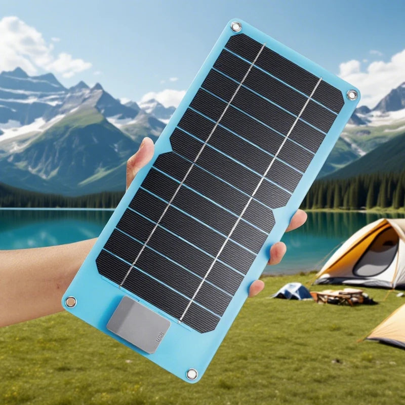 30W Portable Solar Panel USB Foldable Solar Charger Outdoor Battery Power Bank for Camping Hiking Travel Phone Charging 5V