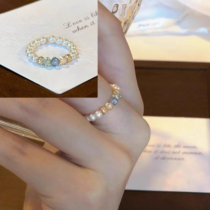 PANJBJ 925 Sterling Silver Golden Flower Rings For Women Drip Glaze Plant Irregular Adjustable Sweet Jewelry Gift Dropshipping