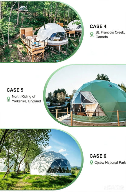 9M Luxury Geodesic Dome Tent Waterproof PVC Outdoor Glamping Hotel Resort Restaurant Camping Event Customizable Dome House