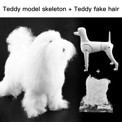 Fenice Pet Simulation Hair Grooming Fake Dog Model Practice Dog Standard Skeleton Model Dog Full Body Fake Hair