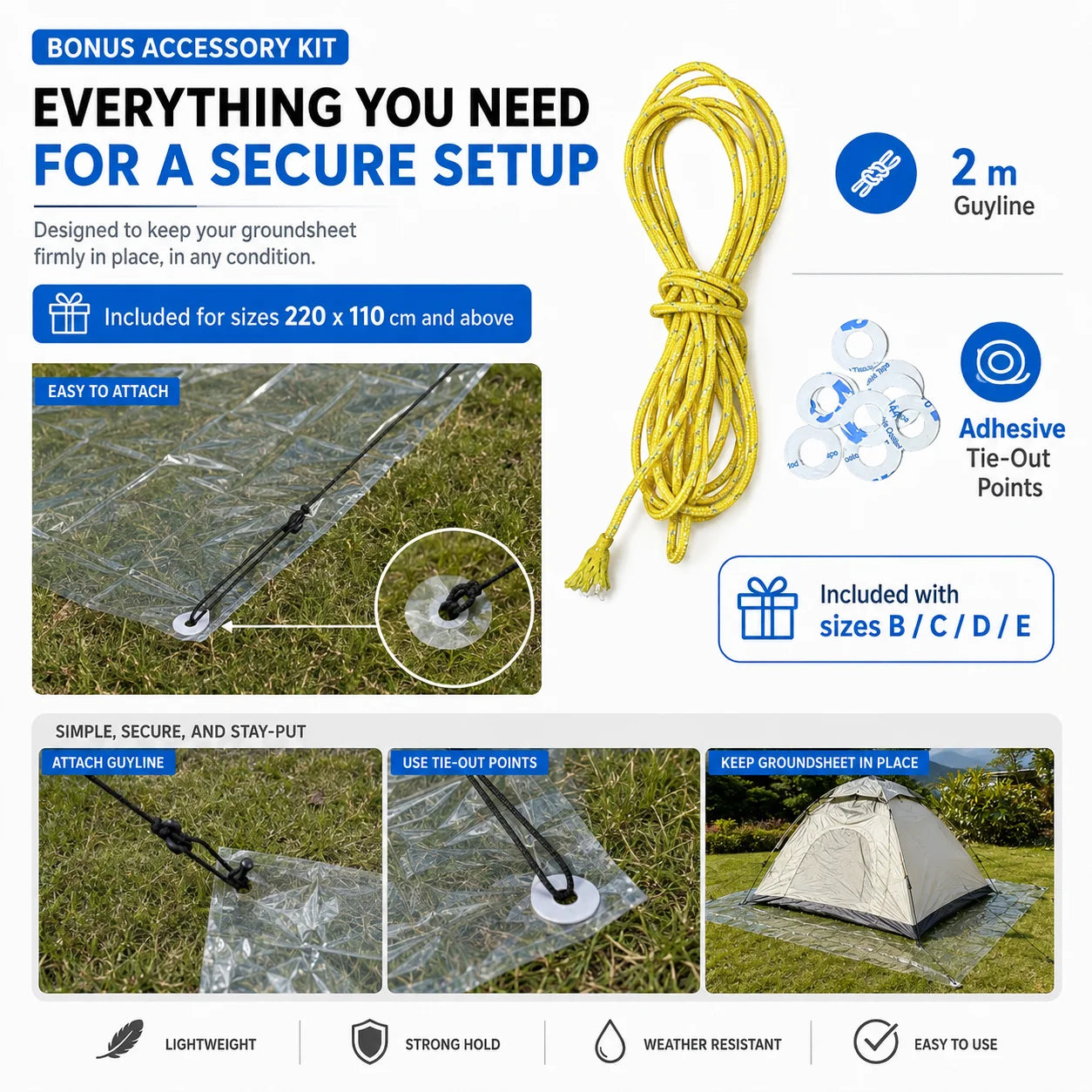 Four Season Ultralight Transparent Tent Groundsheet Waterproof Moisture Proof Camping Footprint Foldable Reusable Outdoor Tarp