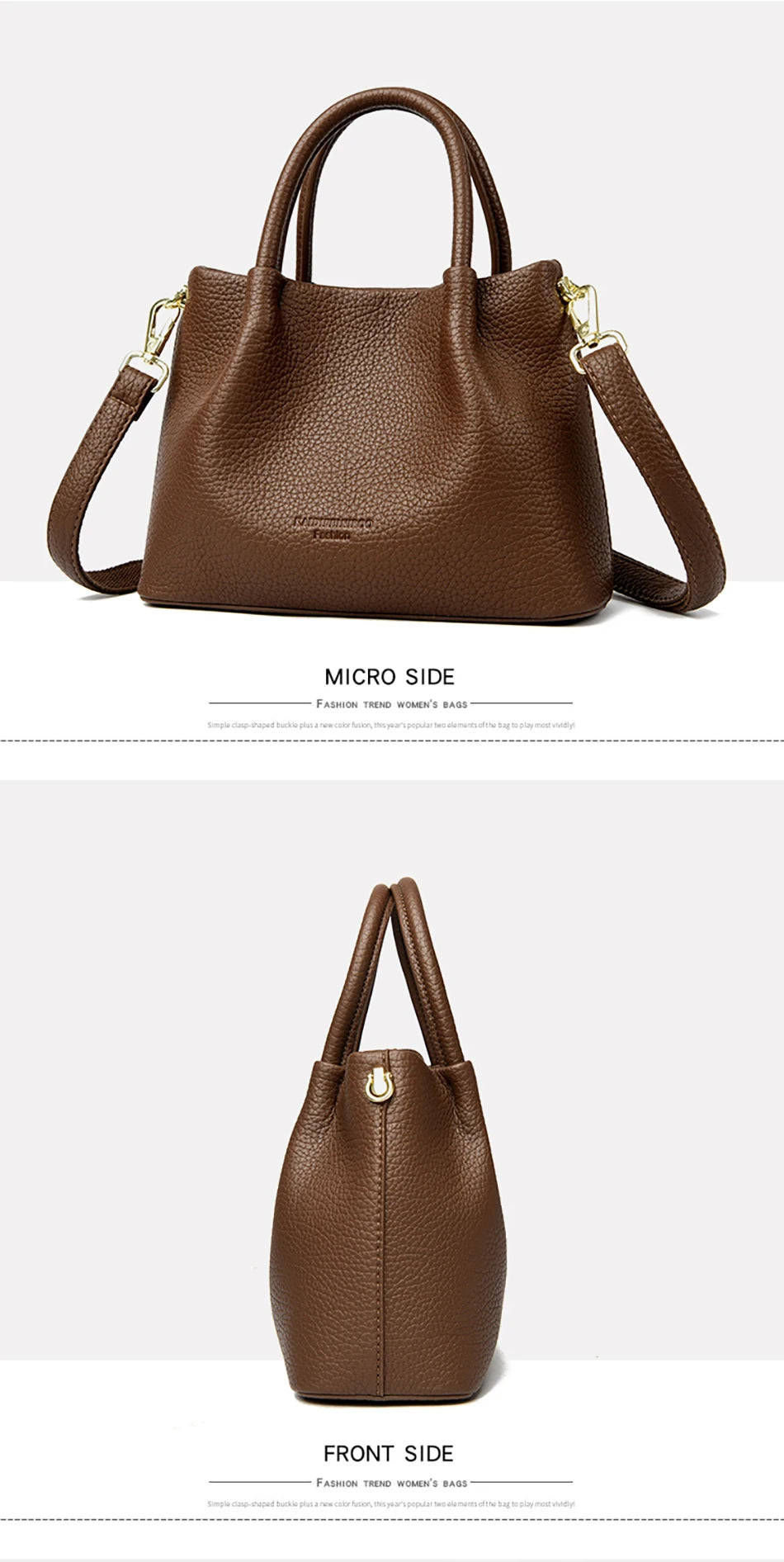 Women Soft Leather Top-Handle Bags Luxury Designer Handbag Solid Color Ladies Shoulder Crossbody Bag And Purse Commuting Sac