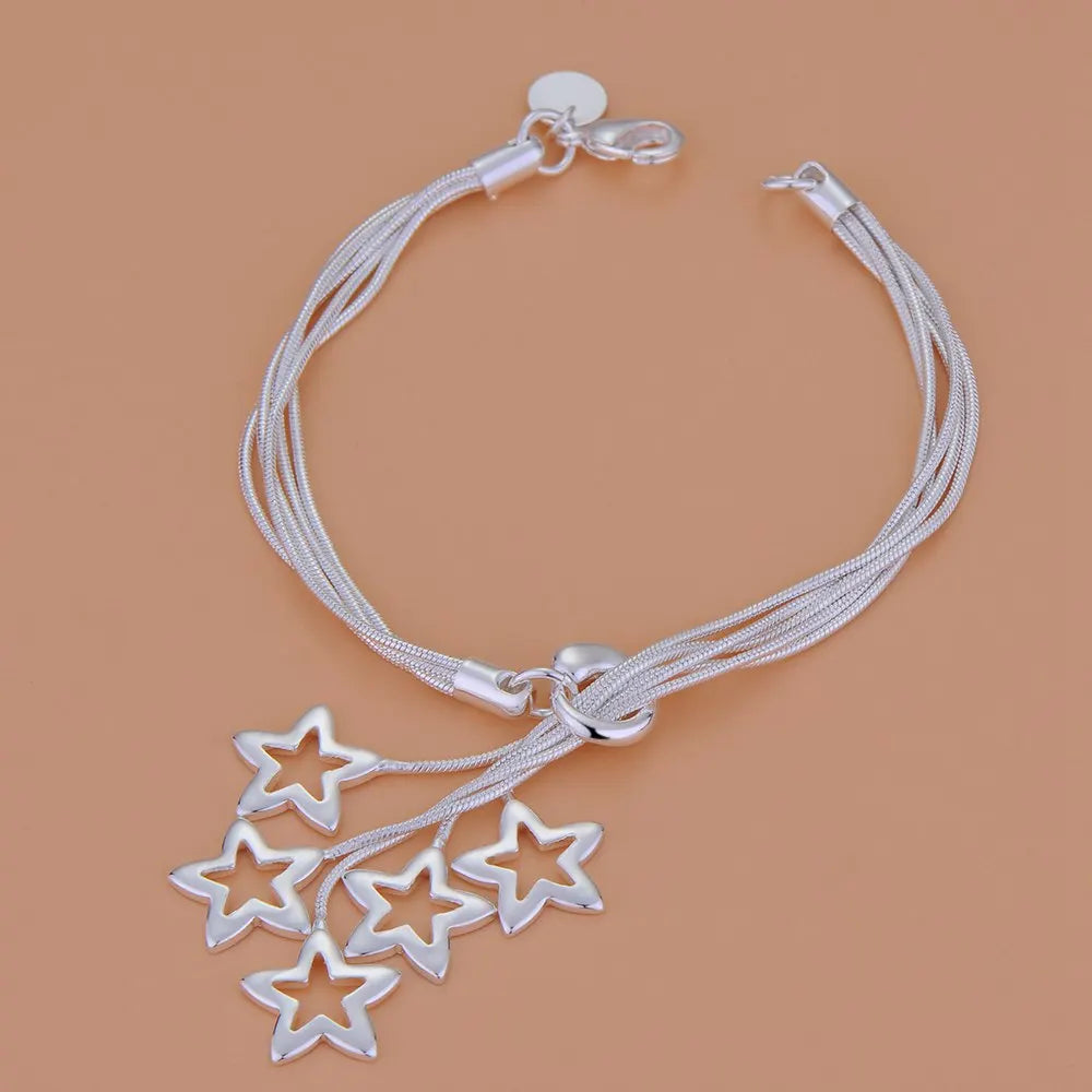925 Sterling Silver Bracelet Heart High Quality Romance Chain For Woman Men Fashion Engagement Party Wedding Jewelry Gift