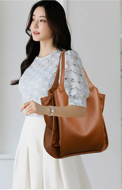 Luxury Soft Leather Handbags Large Capacity Women Shoulder Bags for Women Designer Tote Sac Shopping Crossbody Top Handle Bag