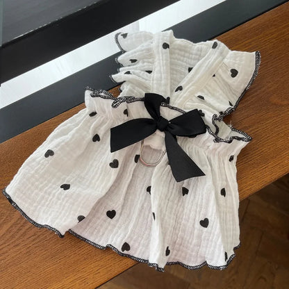 Dog Strawberry Dress Puppy Summer Clothes Luxury Dog Skirt Pet Dog Apparel Bow Dog Suspenders Chihuahua Bichon Girls Dog Costume