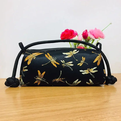 Fashion Vintage Fringe Bag Small Shell Bags Chain Women Shoulder Crossbody Bag Crane Flying Women's Handbags Purses Embroidery