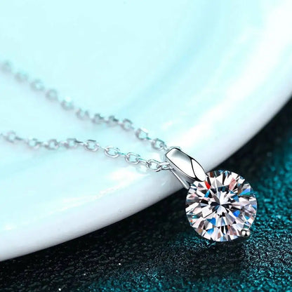 TY D VVS1 Moissanite Necklace Diamond Pandent 1-3ct GRA Certified s925 Sterling Silver 18k Necklaces for Women Dainty Gift