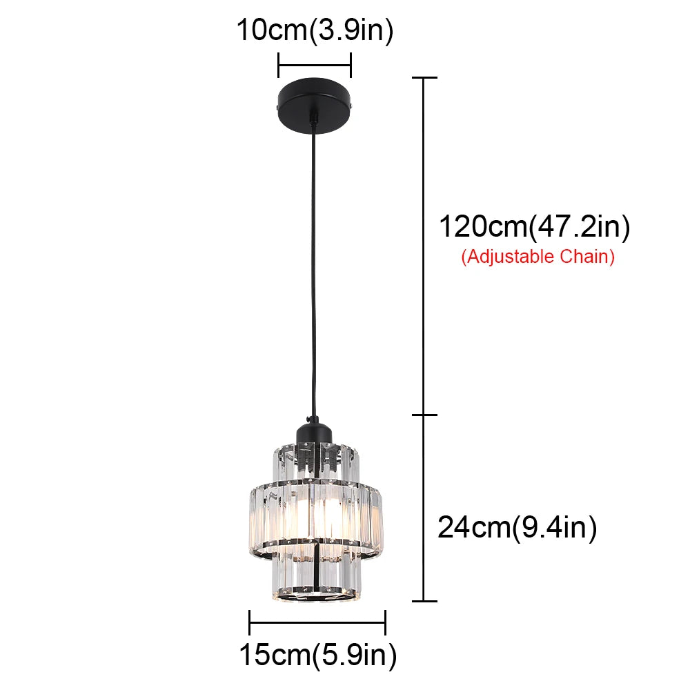 Modern Pendant Lights Luxury Led Crystal Ceiling Lamp Nordic Design Chandelier Bedroom Dining Room Table Kitchen Island Decor