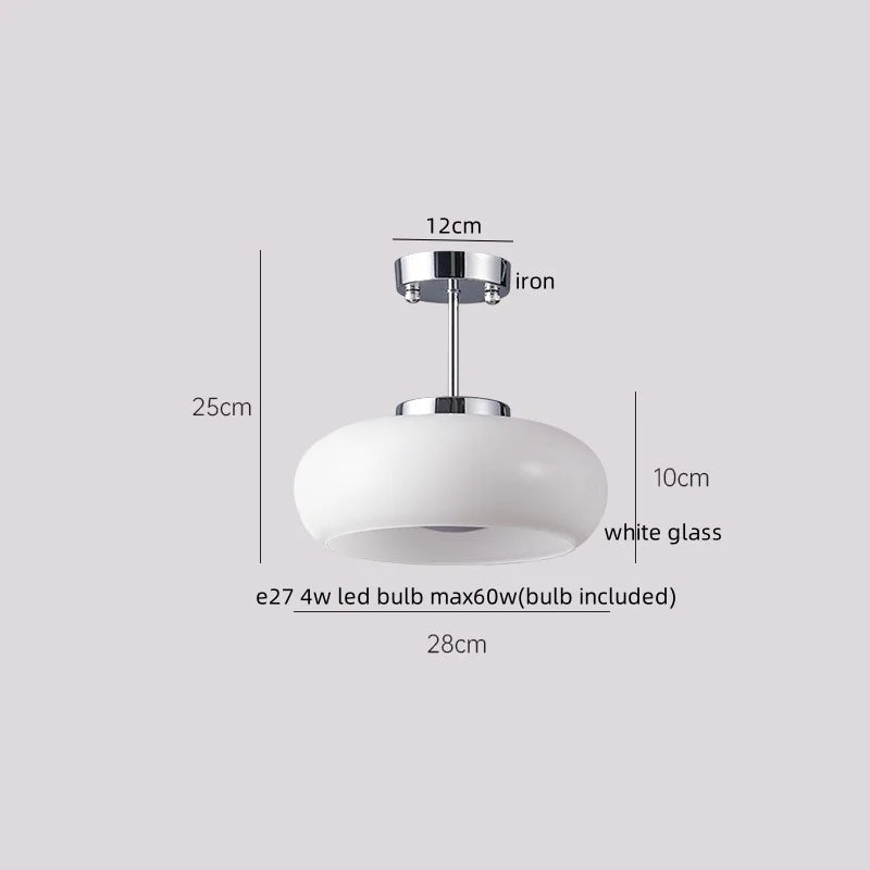 IWHD Home Lighting LED Ceiling Lights Decoration Aisle Porch Living Room Light Fixtures Nordic Ceiling Lamp Resin Copper Lustres
