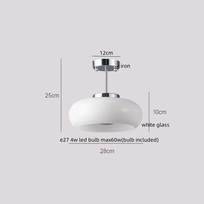 IWHD Home Lighting LED Ceiling Lights Decoration Aisle Porch Living Room Light Fixtures Nordic Ceiling Lamp Resin Copper Lustres