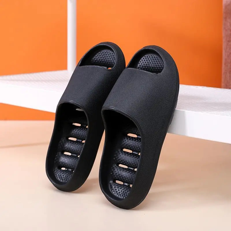 Men's Bathroom Bathing Slippers Women's New Summer Indoor Home Eva Anti-Slip Anti-Odor Couple Shower Leakage Quick-Drying Slippers for Women