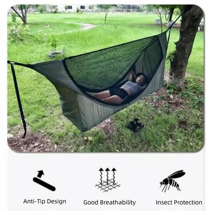 200x80cm Mosquito Net Hammock Sunshade Canopy Rainproof Outdoor Camping Shelter with Mosquito Net Portable Swing Hammock