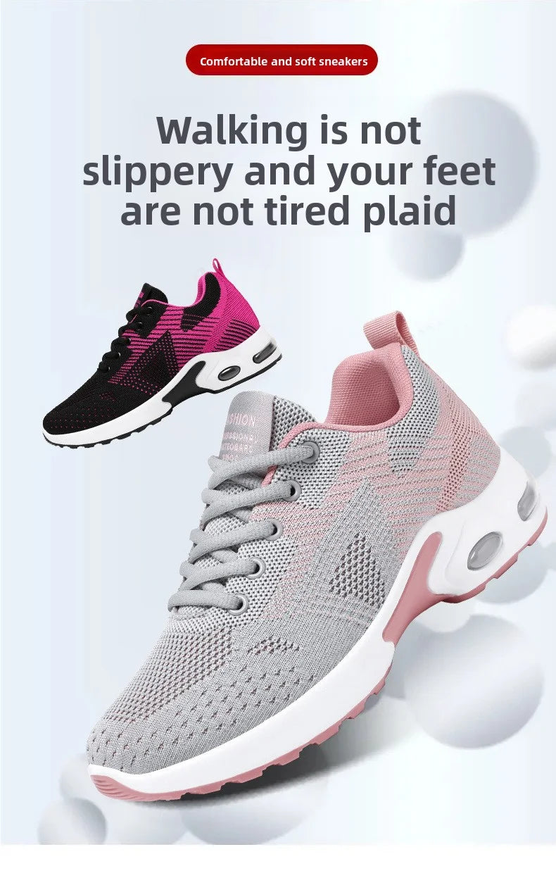 Women Platform Casual Sneakers Shoes Mesh Breathable Running Shoes Chunky Summer Sports Tenis Shoes 2025 Luxury Vulcanize Shoes