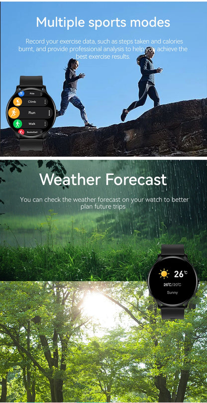2025 New Smart Watch Heart Rate Sleep Health Monitor Bluetooth Talk Ladies Sport Smart Watch for Android IOS