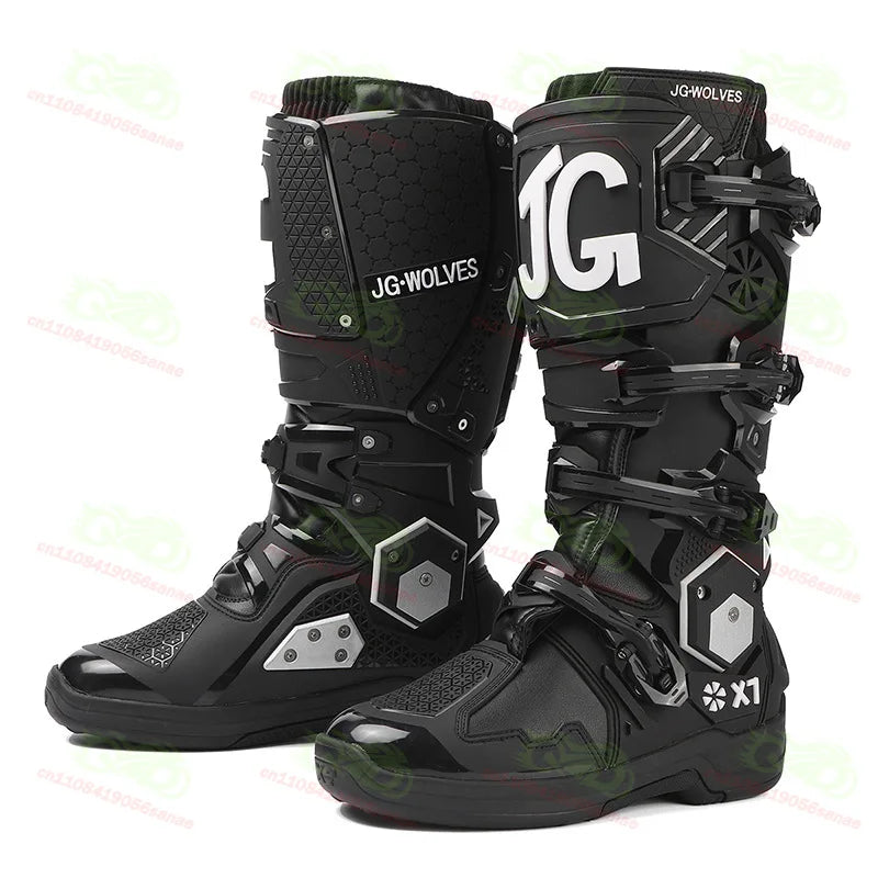 New JG WOLVES Off-road Motorcycle Riding Shoes, Active Axis Off-road Boots, High Boots, Men's Anti Fall Riding Equipment