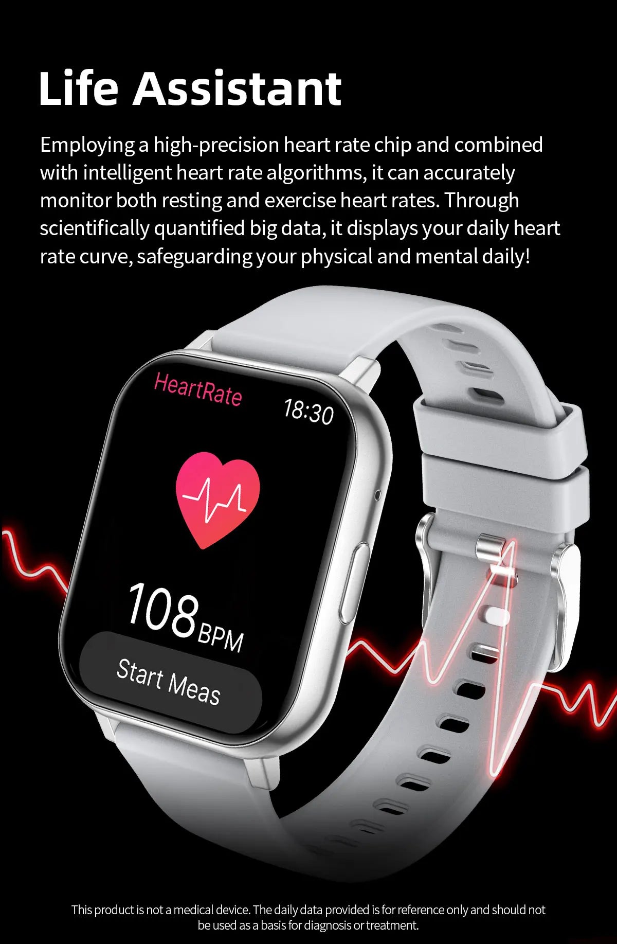 LIGE 2026 New Smart Watch Women Men Bluetooth Talking Blood Oxygen Heart Rate Monitoring Smart Watch For Women Men Holiday Gift