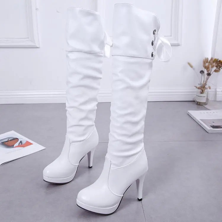 Women Boots Luxury Knight Women Length Boot Fashion Sexy Soft Leather Shoes Leather Elegant Comfortable Knee High Boots