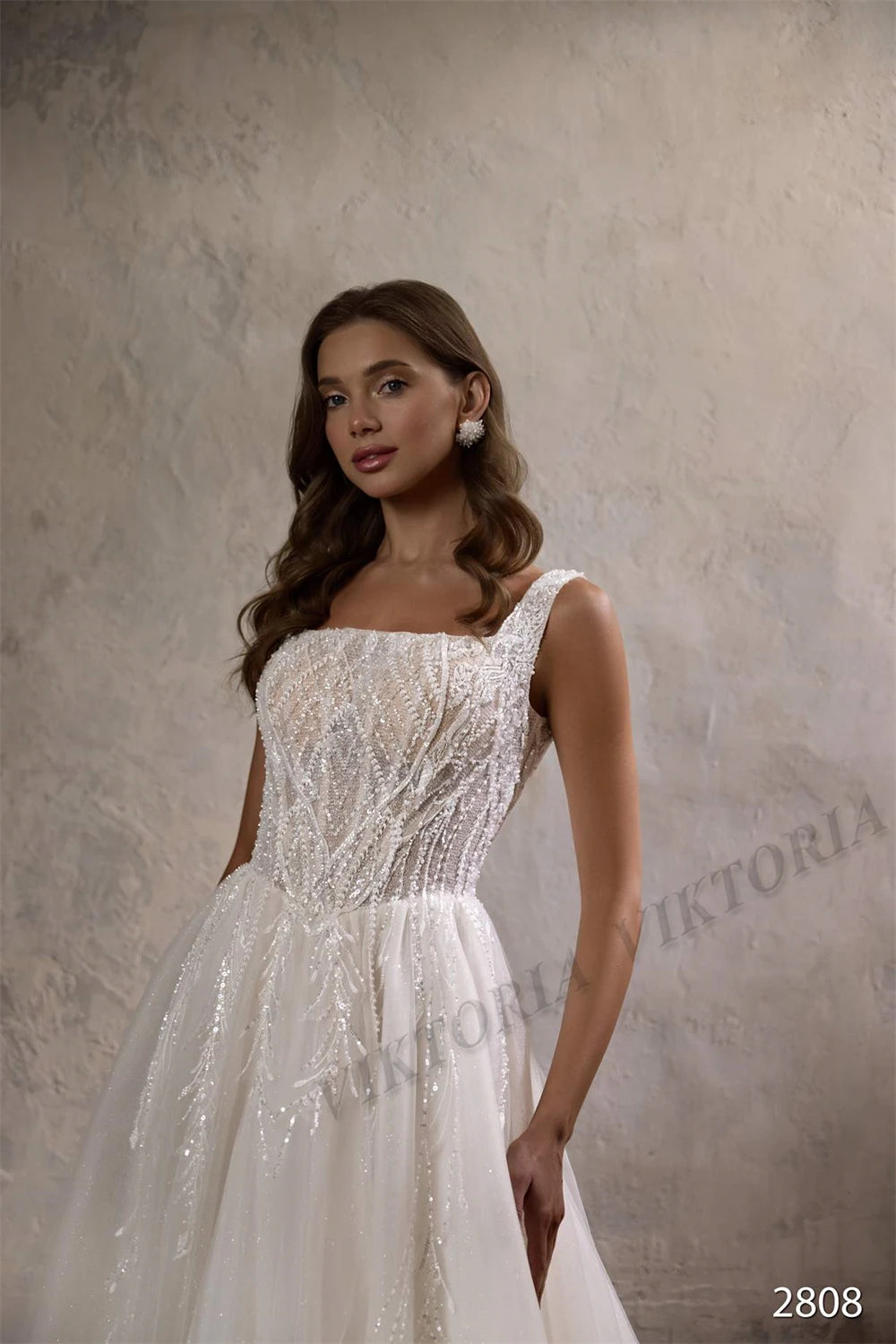 VIKTORIA Charming Corset Wedding Dresses for Bride 2025 Square Collar Sleeveless A-LINE Appliques Vestidos De Novia Custom Made