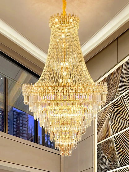 Nordic Modern Crystal Chandelier Wedding Hall Villa Hotel Hall Living Room Home Decoration Ceiling Light Luxurious Pendent Lamp