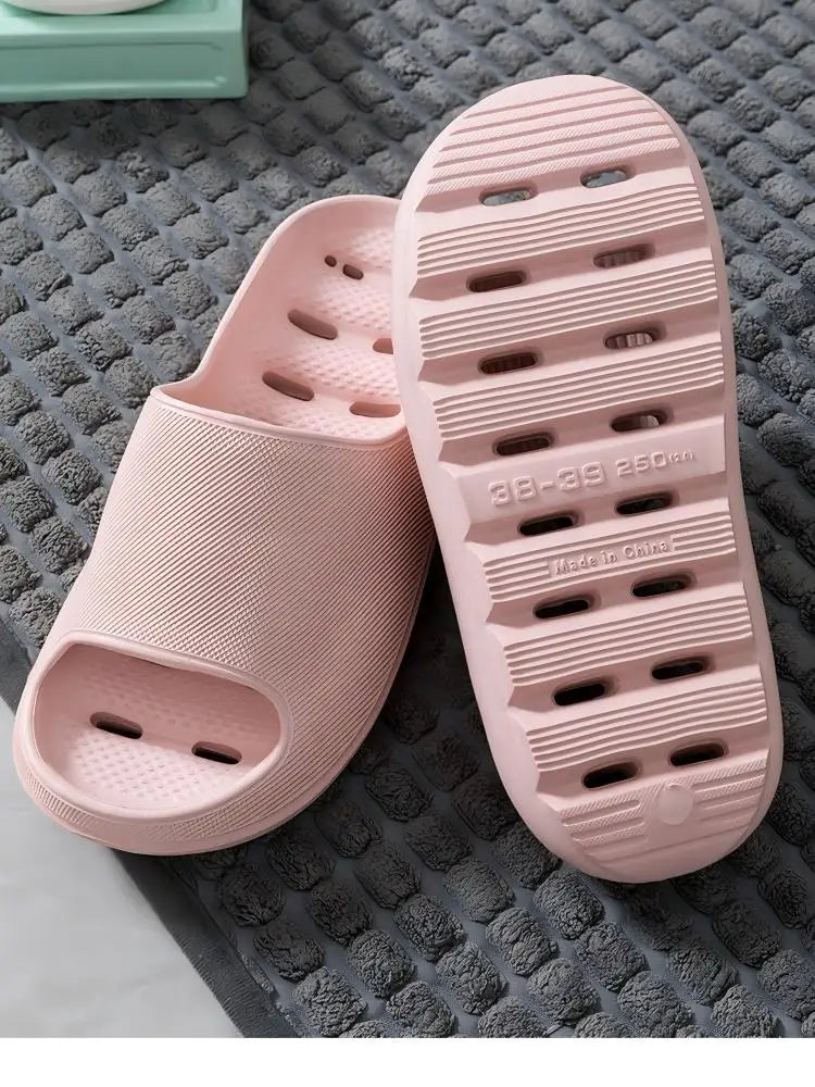 Men's Bathroom Bathing Slippers Women's New Summer Indoor Home Eva Anti-Slip Anti-Odor Couple Shower Leakage Quick-Drying Slippers for Women
