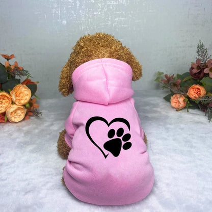 Puppy Pet Hooded Sweatshirt Autumn Winter Two-legged Pocket Cat Dog Clothes