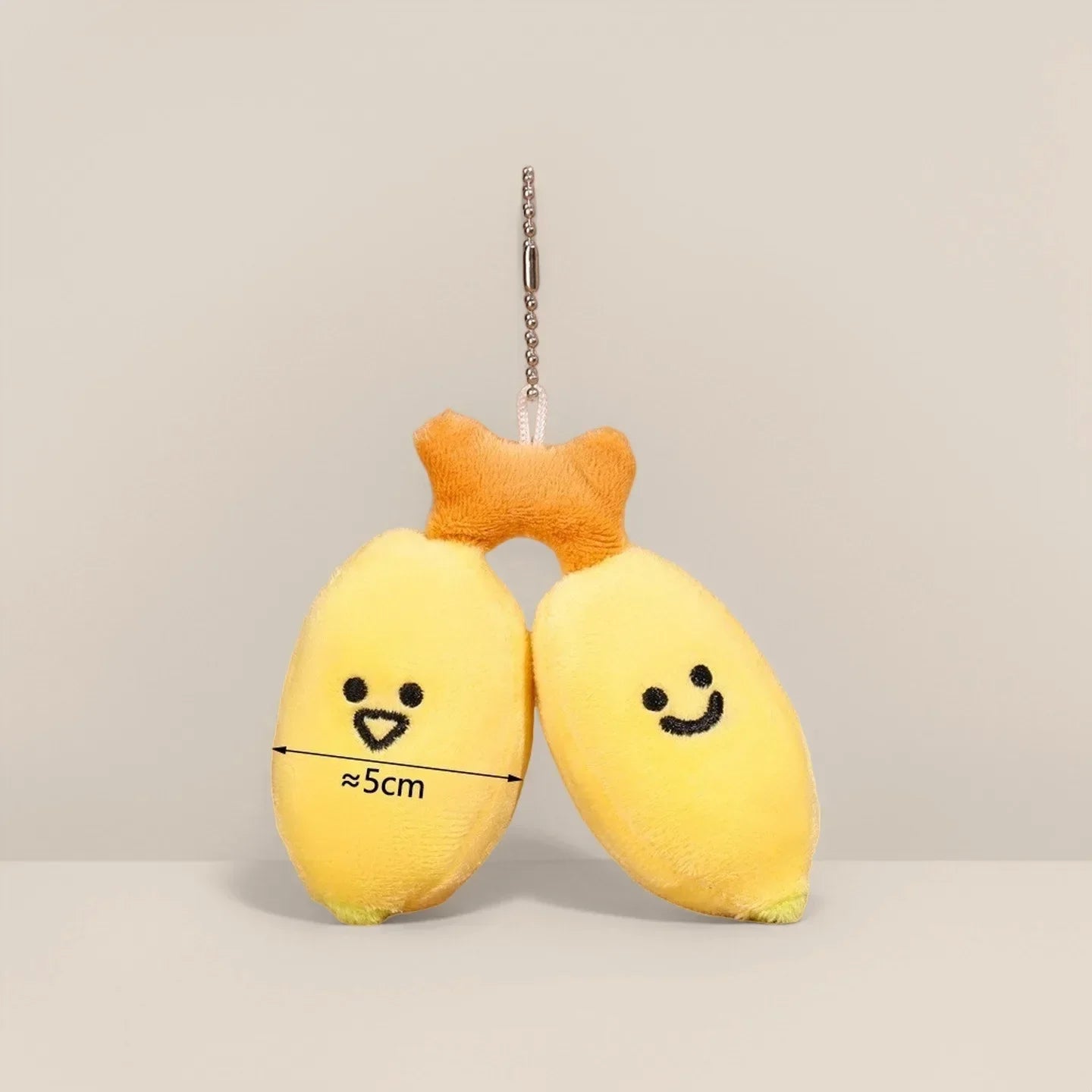 Cartoon Cute Fruit and Vegetable Plush Series Keychain Toy Peach Pear Cherry Doll Smiling Face Fruit Decoration Pet Gift