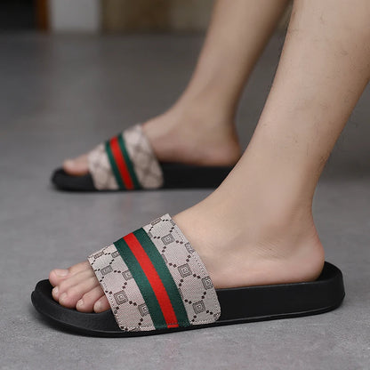 Fashion Brand Slippers for Men Ultra Soft Slides Non-slip Wear-resistant Sandals Men Casual Summer Indoor Outdoor Slippers