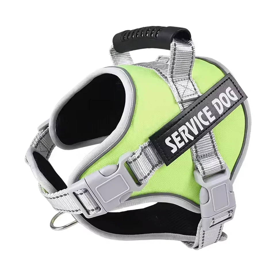 Adjustable Walking Dog Harness, Handle & Leash, No Pull Reflective Pet Vest, Soft Breathable Mesh, Suitable for Small & Big Dogs