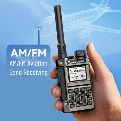 Quansheng UV-K1(8) Multi-Band Walkie Talkie 2MB Flash Wireless Copy Frequency Long Range Type-C Charger for Quansheng UVK5 K6