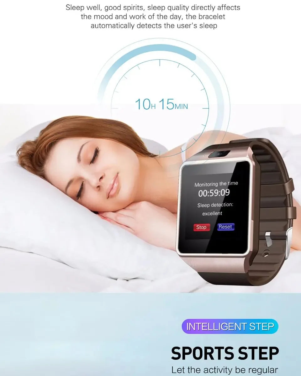 New Watches Mens 2025 Sport Watch Electronic Clock Support TF SIM Card Camera SMS Call Women Smartwatch for Android Phone