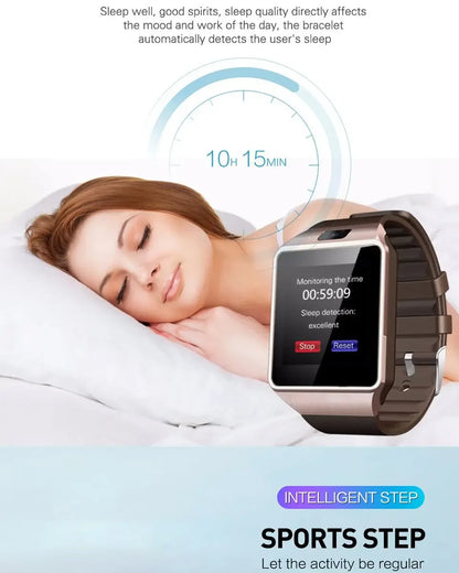 New Watches Mens 2025 Sport Watch Electronic Clock Support TF SIM Card Camera SMS Call Women Smartwatch for Android Phone