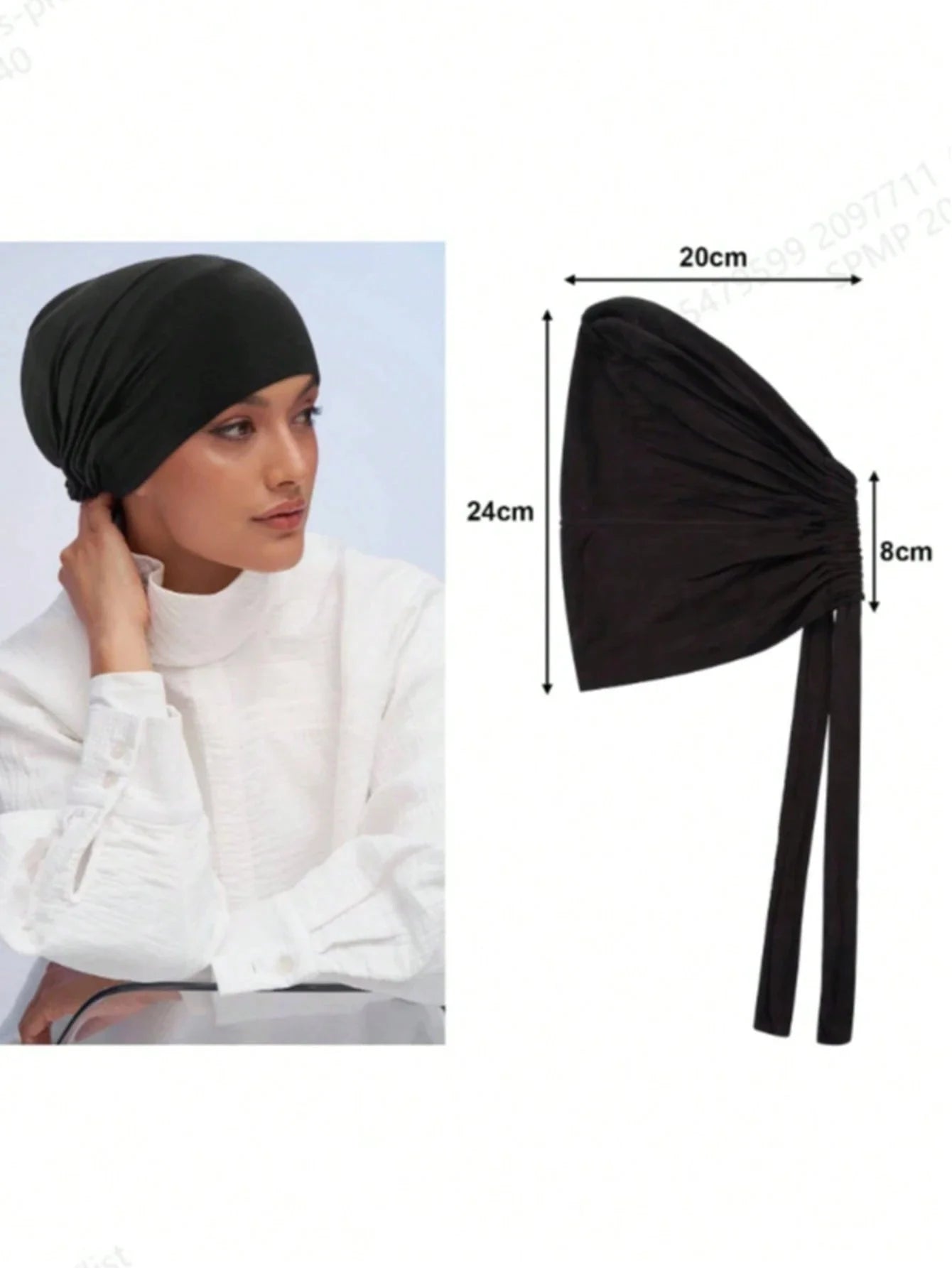 High Quality Cotton Modal Hijabs Anti-slip Elastic Tie Back Inner Caps Underscarf Women's Islamic Muslim Headscarf Hijab Caps