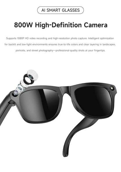 2026 4K HD Color Changing AI Smart Glasses Chat GPT 100MP Camera Bluetooth Call Voice Assistant Control Smart Glasses 2026 New