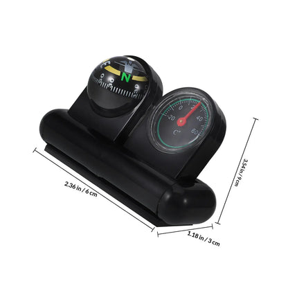 Multi Functional Car Compass Thermometer Ball Dashboard Mounting Navigation Display Auto Compass for Vehicle Interior