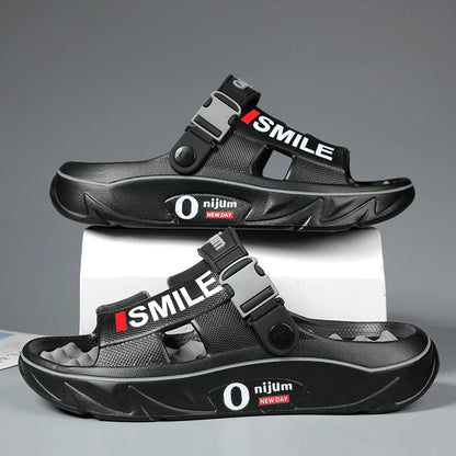 Summer Men's Massage Slippers Indoor Outdoor Sandals Beach Comfortable Soft Slides Clogs Casual Shoes Men Women Home Slippers
