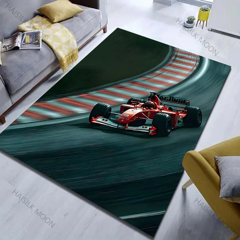 Next Day Shipping Top Racing Printed Carpet Rug for Living Room Bedroom Sofa, Home Decor Large Sizes Mat Gift for Racing Lovers
