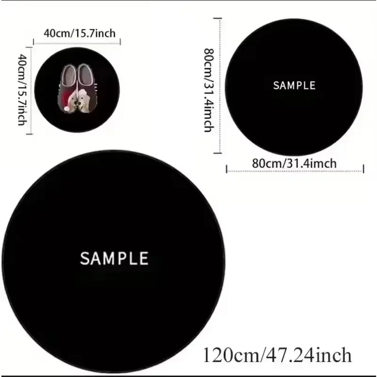 3Dmusic Cd Round Rugs Big Crack and Deep Stunning Optical Carpets Look Floor Mats Home Decoration Circular Carpet