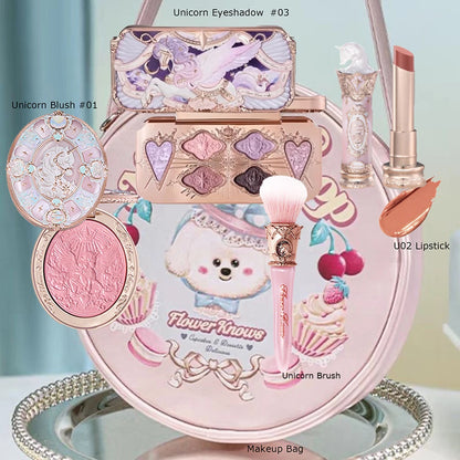 Flower Knows Makeup Set Box Full Swan Bear Garden Collection Embossed Blush Shine Lipstick Kit Foundation  All in Maquiagem Kit