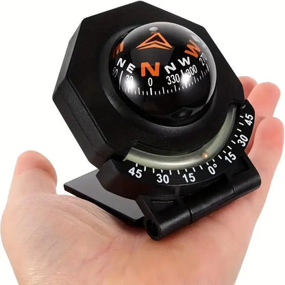 Car Dashboard Foldable Compass Spherical  Mount for Accurate Direction Long Road Travel