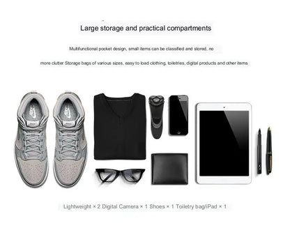 Men's Travel Bag Folding Oxford Cloth Bag Protects Portable Waterproof Shoulder Leisure Bags