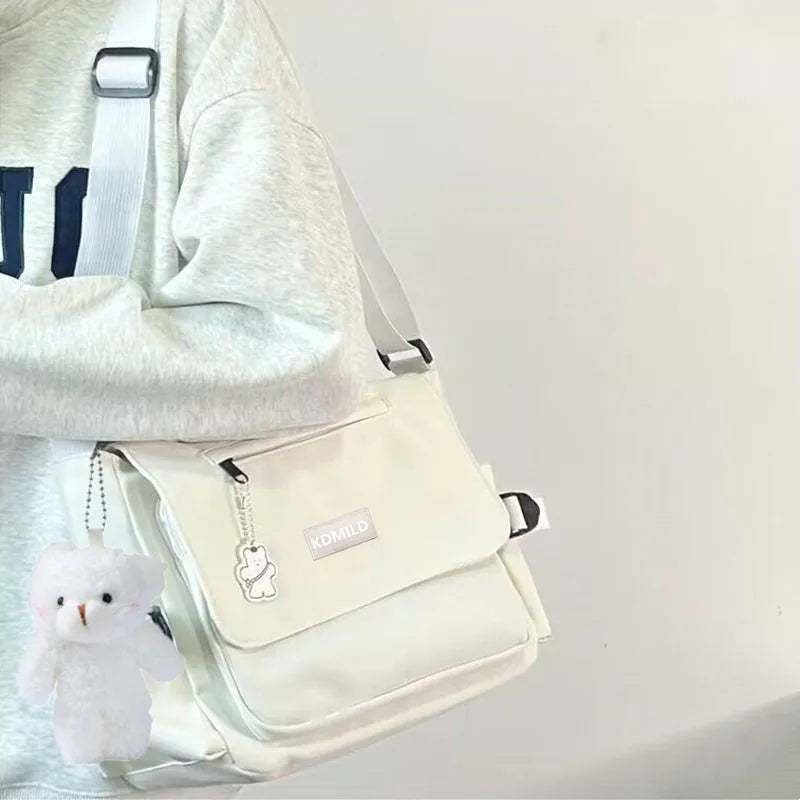Top Quality Oxford Diagonal Cross Bag Youth Fashion Casual Version Ladies Canvas Shoulder Bag Solid Color Women Messenger Bags