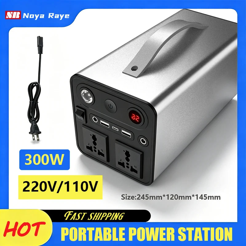 220V/110V 300W Portable Power Station 68000mAh Powerful Emergency Power Supply Outdoor Camping External Spare Battery For Laptop