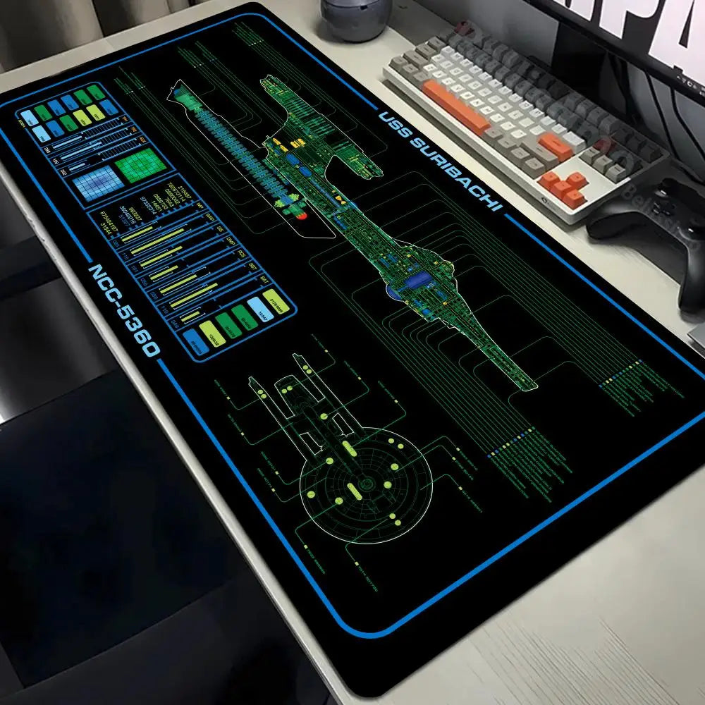 Large Gaming Pad XXL 1200x600 Computer Gamer Star Trek Mouse Pad Cartoon Keyboard Mouse Mat Desk Mouse Pad for PC Desk Pad