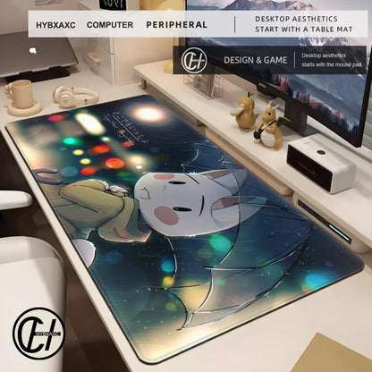 HYBXAXC Cute T-Toro I-Inoue Cat Mouse Pad Non-slip Desk Mat PC Laptop Accessories Rubber Office Keyboard Large Gamers Decoracion
