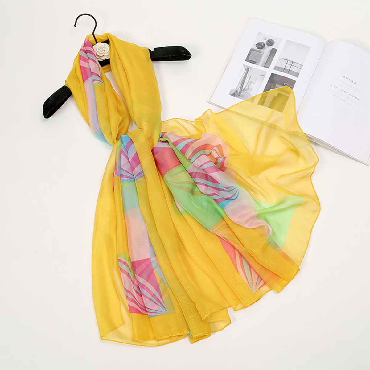 Wholesale Women Fashion Chiffon Scarf For Muslim Hijab Peony Flower Bandana Summber Beach Sarong Printed Soft Beach Scarf Shawl