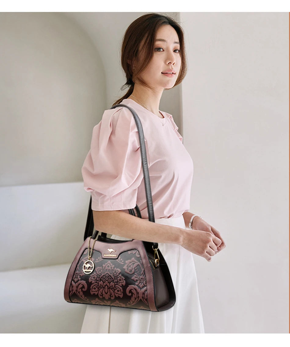 New Women Bag Luxury Designer Cowhide Handbags for Women Famous Brands Crossbody bag for Women Leather Shoulder Bags Sac a main